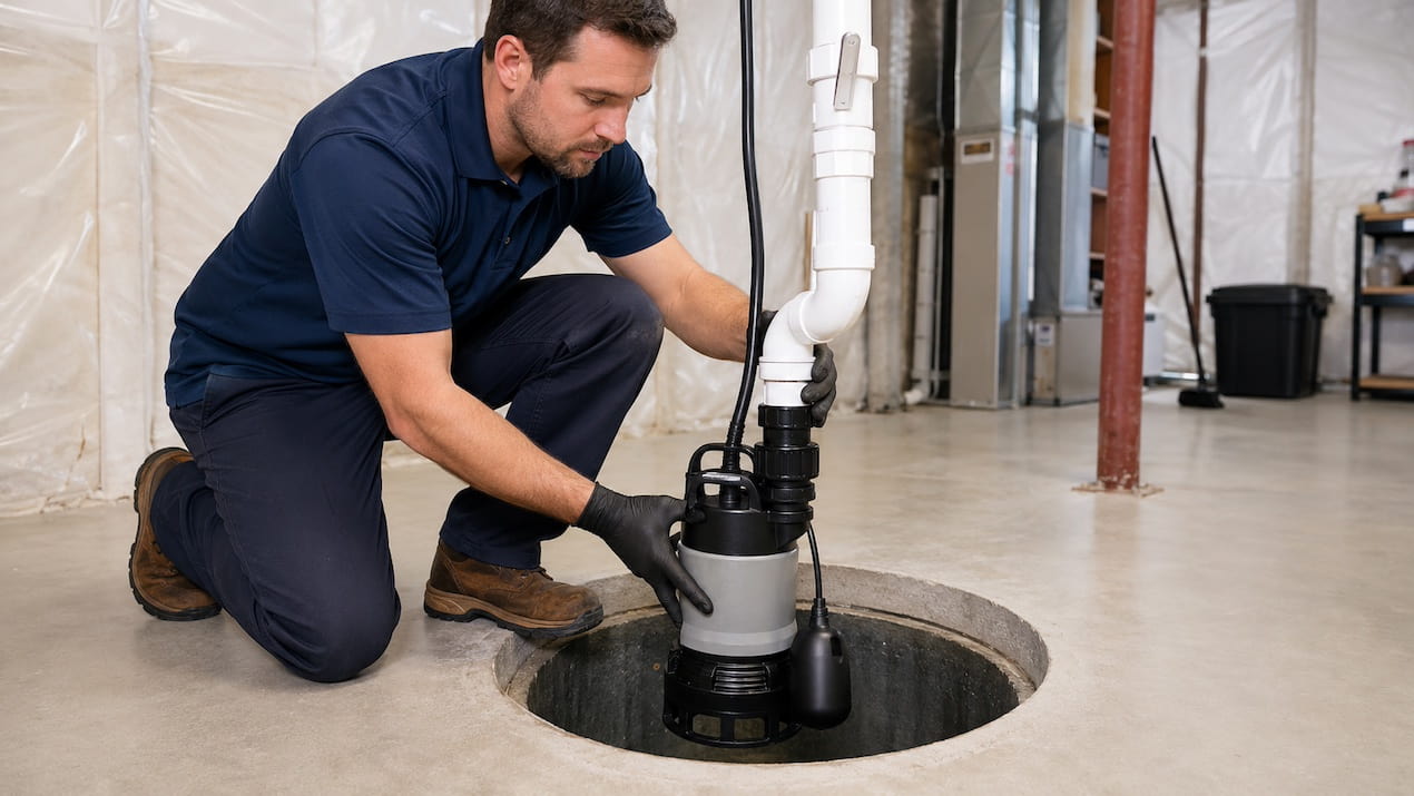 sump pump installation
