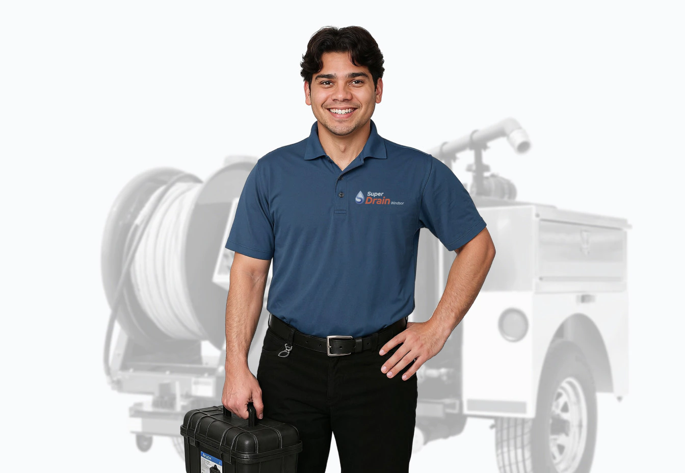 Windsor plumber with a tool bag